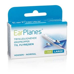 Earplanes - large Trykregulerende ørepropper af blød silikone (1 par)